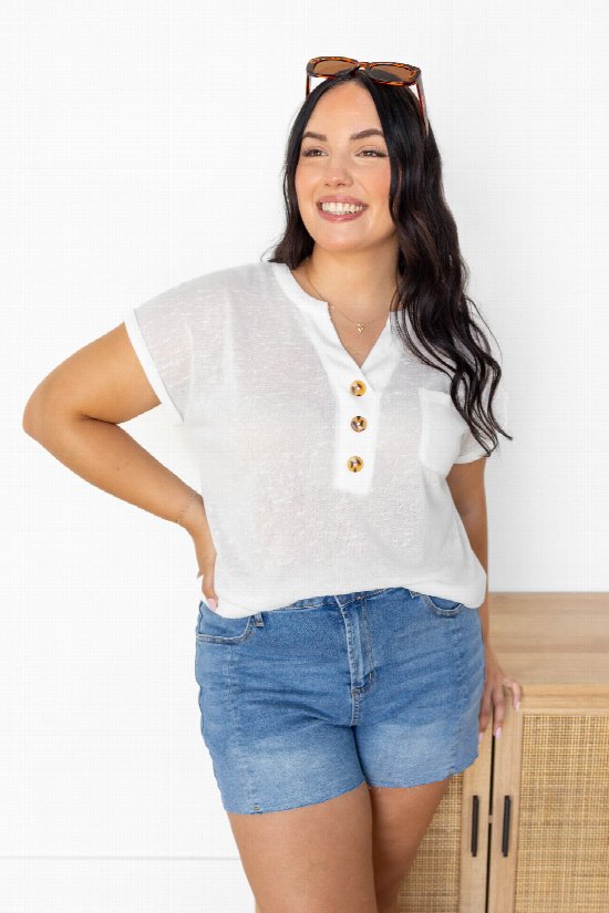 Light As Air Henley Tee
